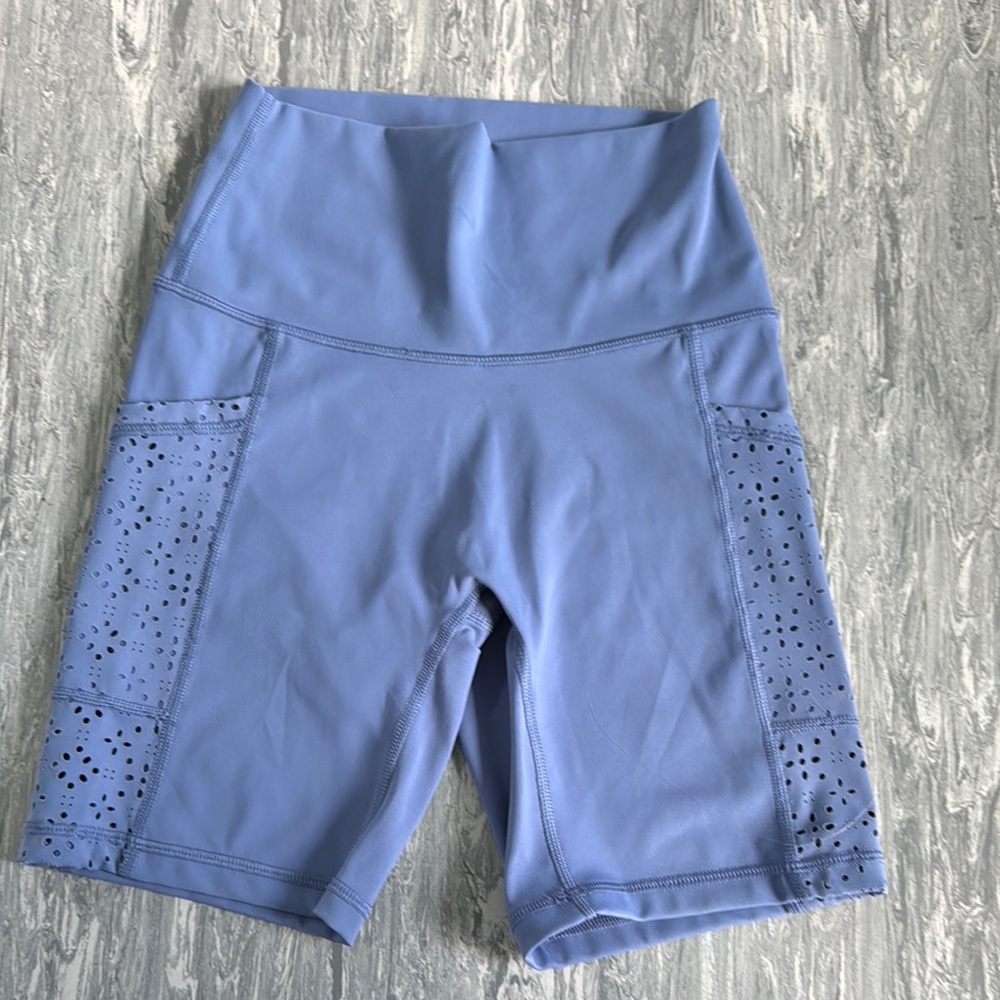 ❤️3/$30 Aerie Chill Play Move Blue High-Waisted Shorts